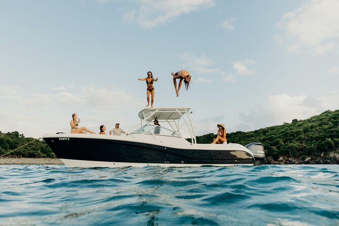 Full-Day Private Boat Charter from St. John or St. Thomas - Coral Bay and Christmas Cove Lunch Stops: Lime Out and Pizza Pi