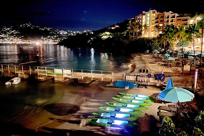 Glow Boats LED Night Kayak from Marriott Frenchman's Cove - The set-up: gear, stability, and your barefoot reality