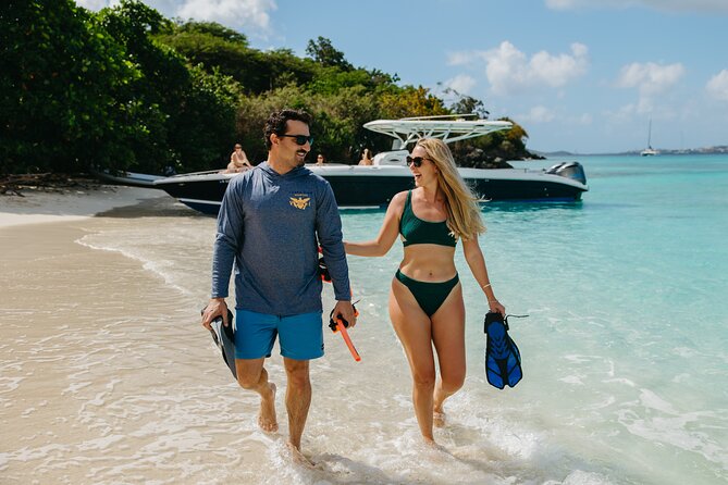 USVI Private Boat Charter Adventure - St Thomas Bay Stops: Magen’s, Brewers Bay, and Mermaid’s Chair